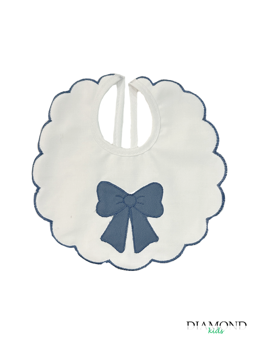 Bavetta Neonato Fiocco blu