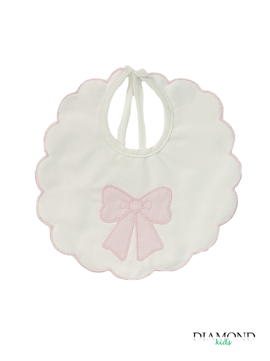 Bavetta Neonato Fiocco rosa