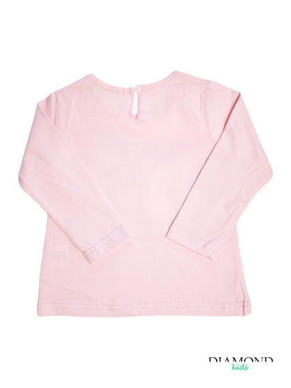 T-shirt Neonata bear fiocchi rosa