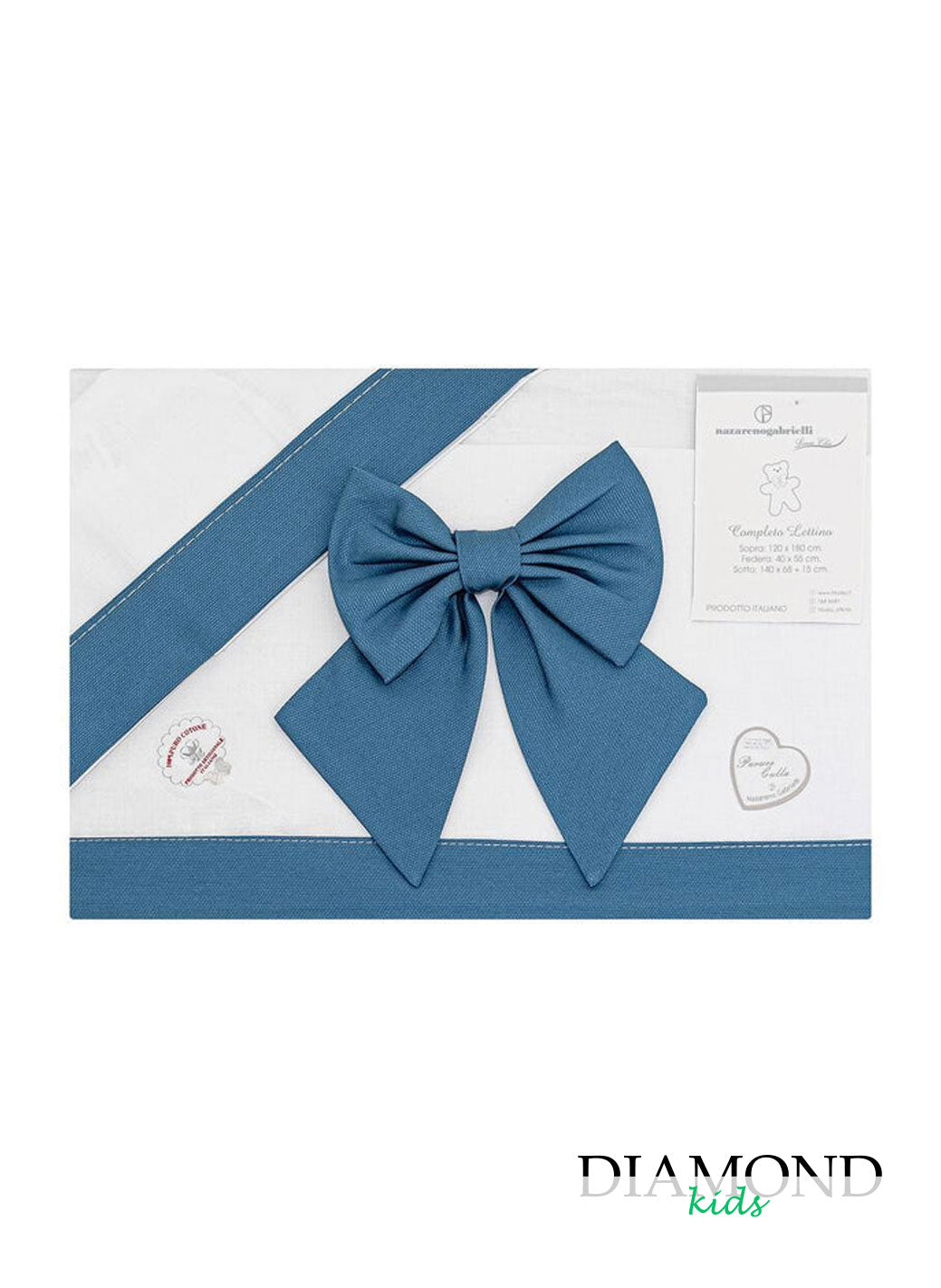 Set Lenzuolino Next to me fiocco blu