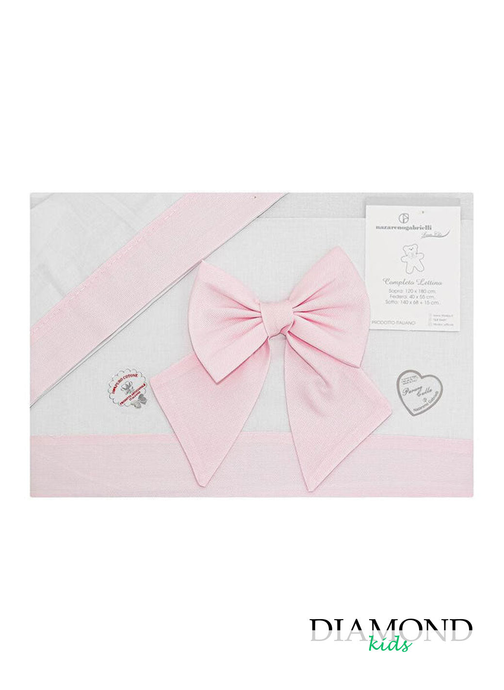 Set Lenzuolino Next to me fiocco rosa