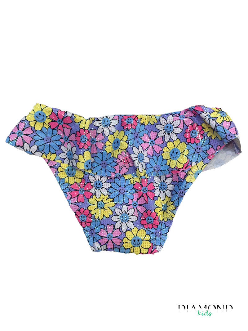 Costume Neonata fiori smile lilla