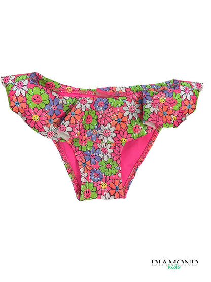 Costume Neonata fiori smile fucsia