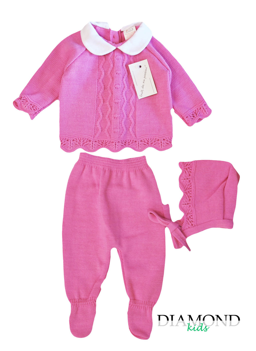 Completo Neonata Trama Fruit de ma Passion fucsia