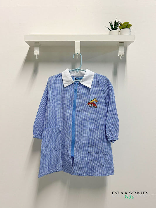 Grembiule Asilo Monostar Giraffa azzurro e bianco