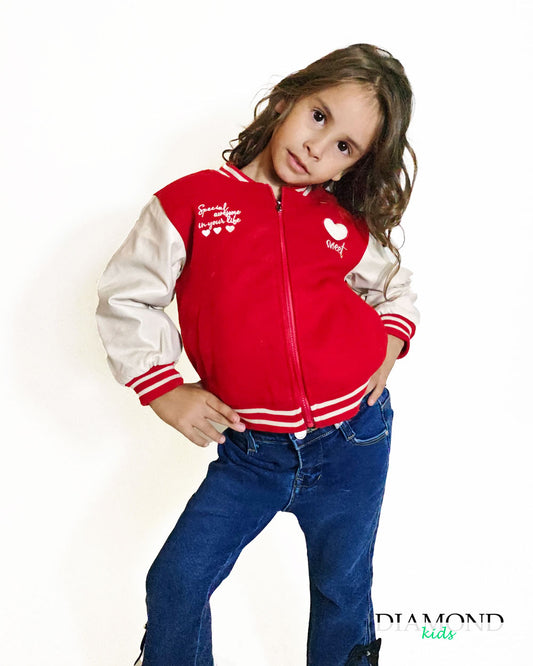 Giubbino Neonata College Rosso