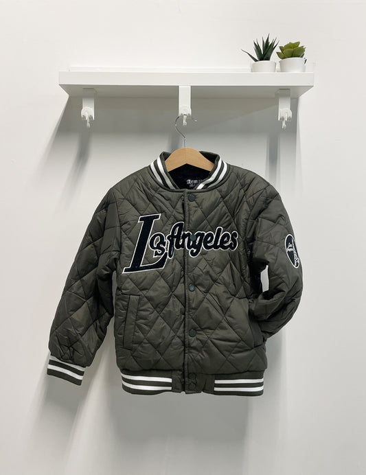 Green Quilted Los Angeles Kids Jacket