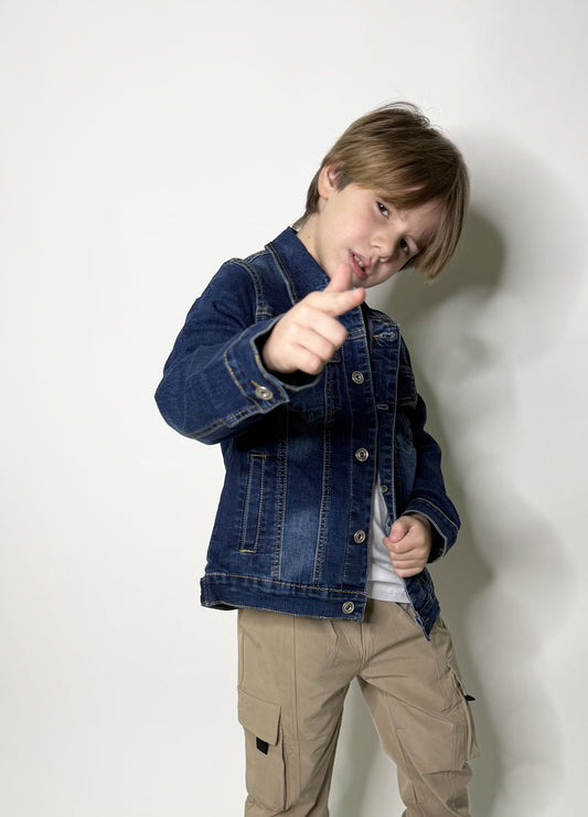 Giubbino Bambino Denim blu jeans