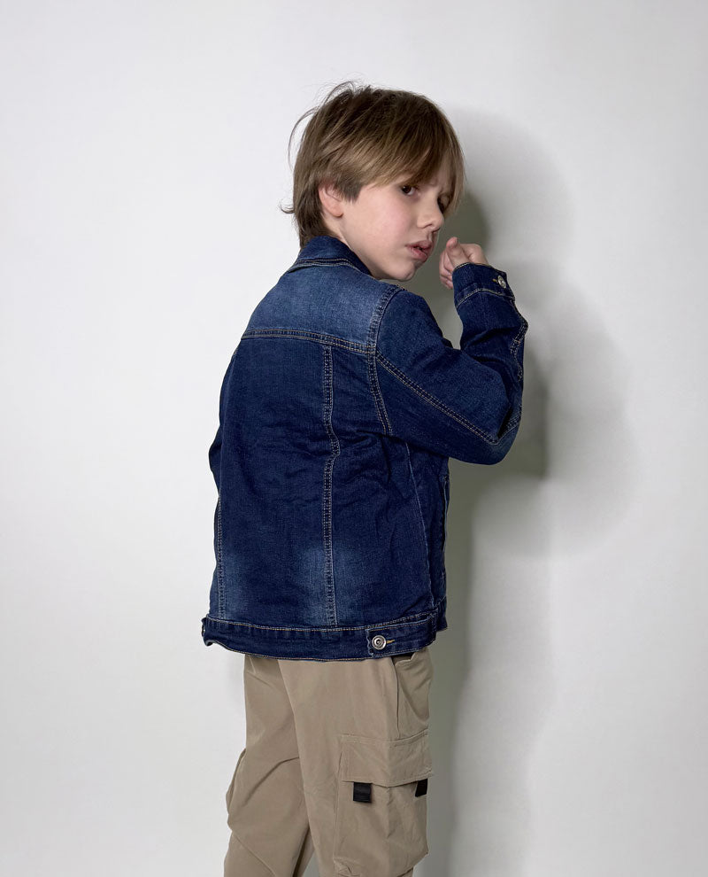 Giubbino Bambino Denim blu jeans