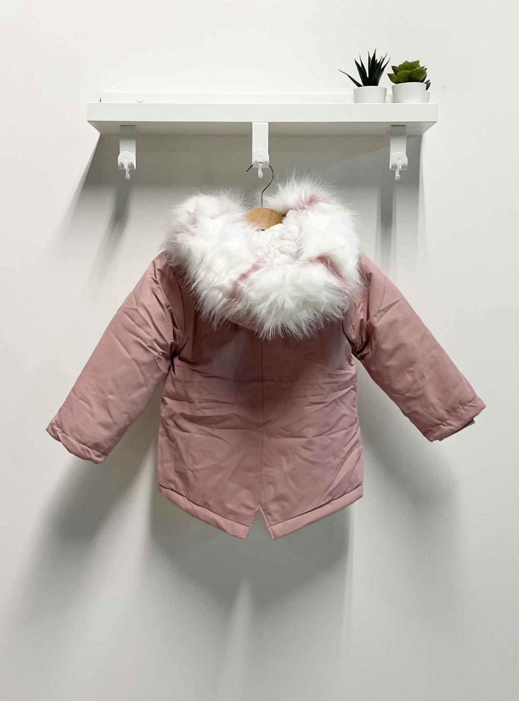 Pink Fur Parka Jacket for Girls