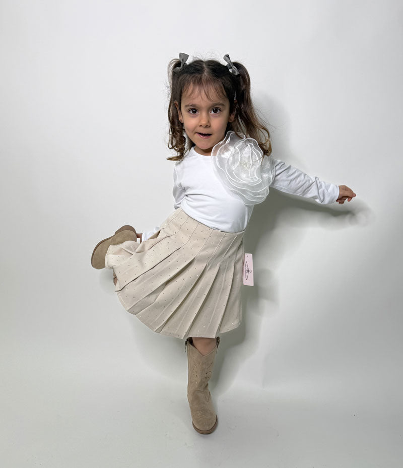 Gonna Bambina Sparkling beige
