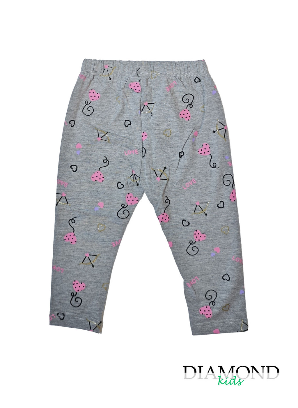 Leggins Neonata Love grigio