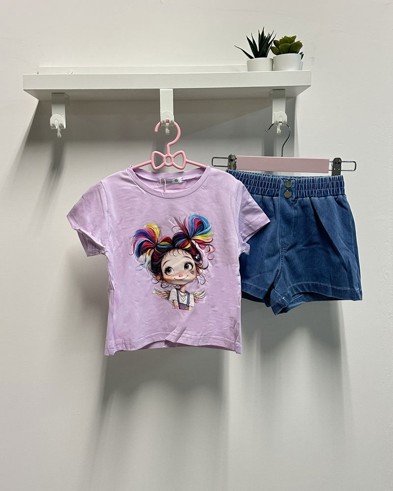 Completo Bambina Doll lilla