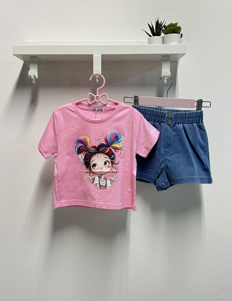 Completo Bambina Doll rosa