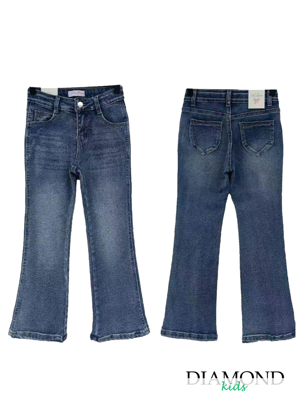 Jeans Bambina Zampa blu