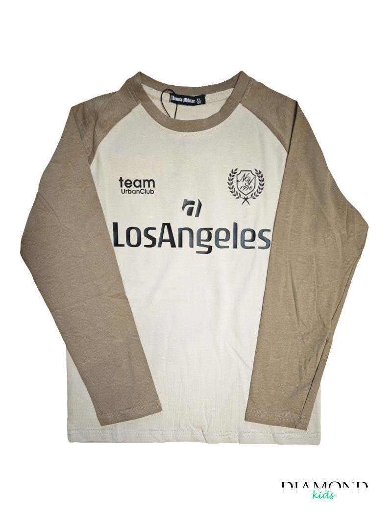 T-shirt Bambino Los Angeles beige