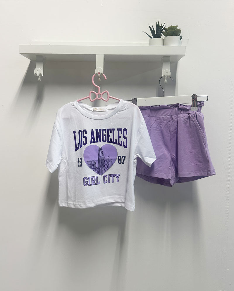 Completo Bambina Los Angeles lilla