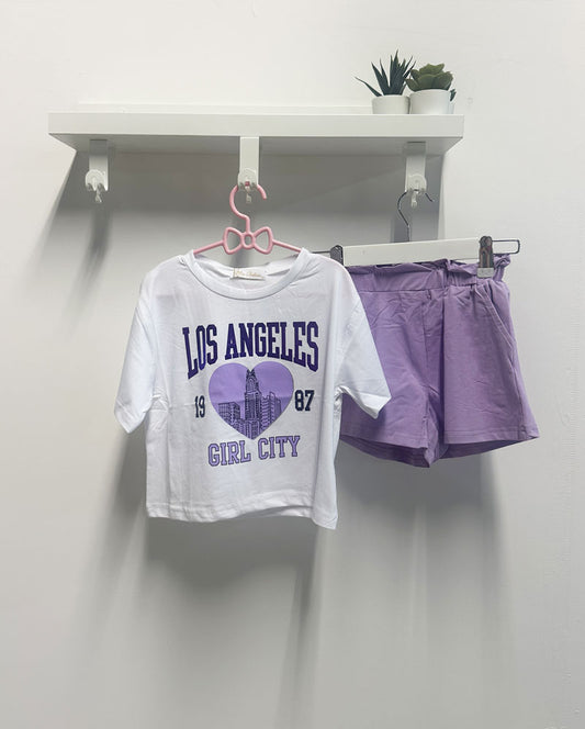 Completo Bambina Los Angeles lilla