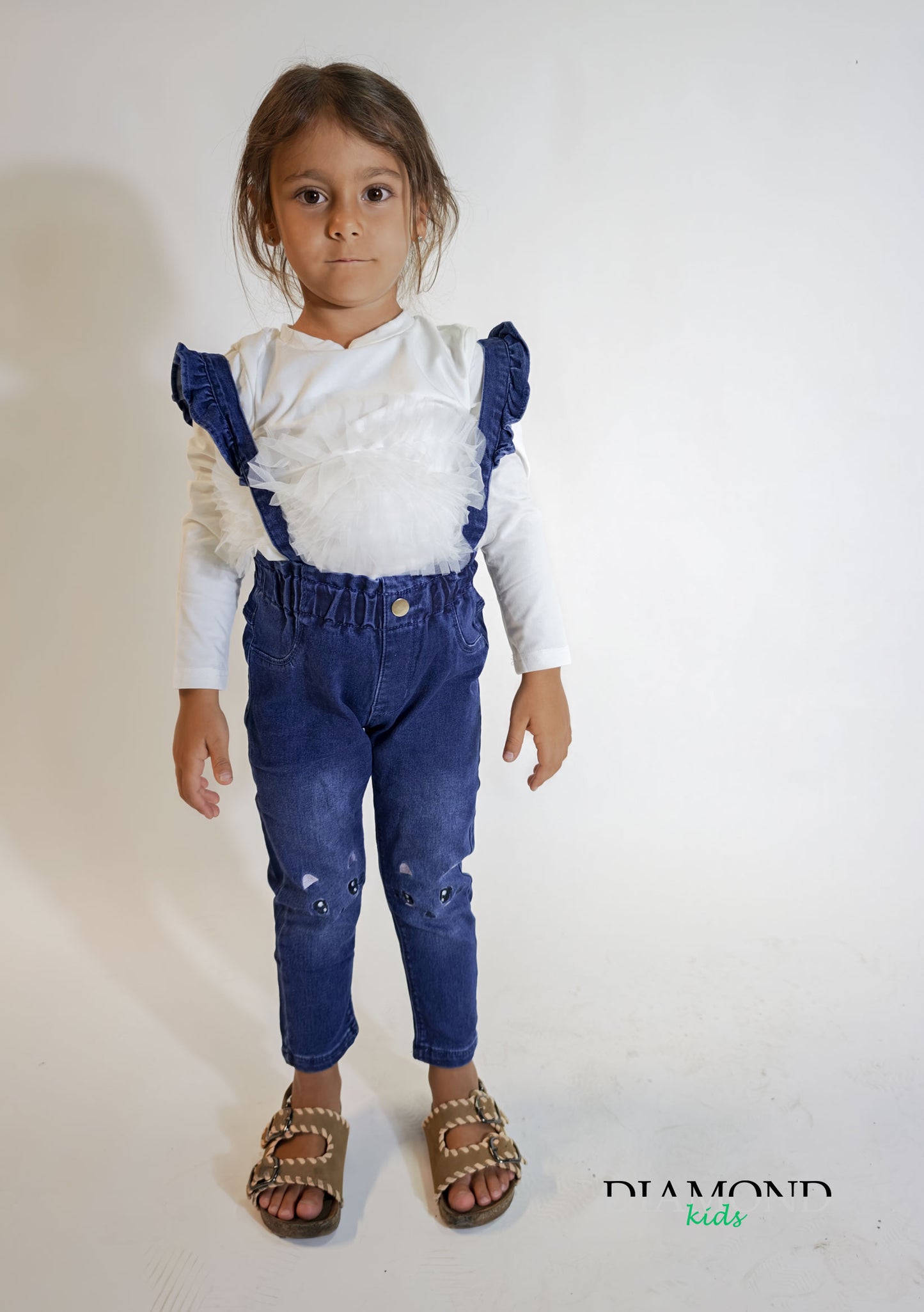 T-shirt Bambina Balze bianca