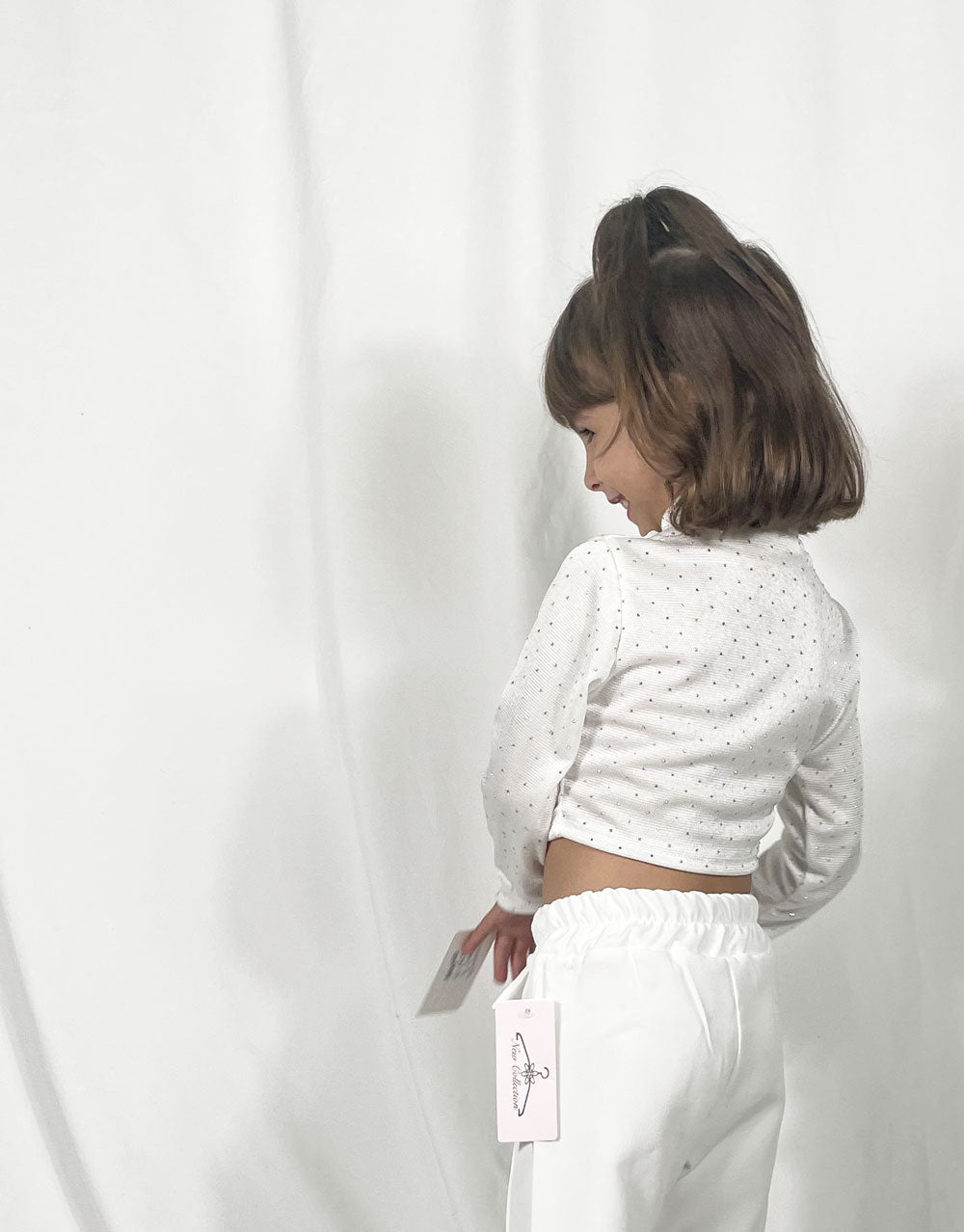 T-shirt Neonata Sparkling bianca