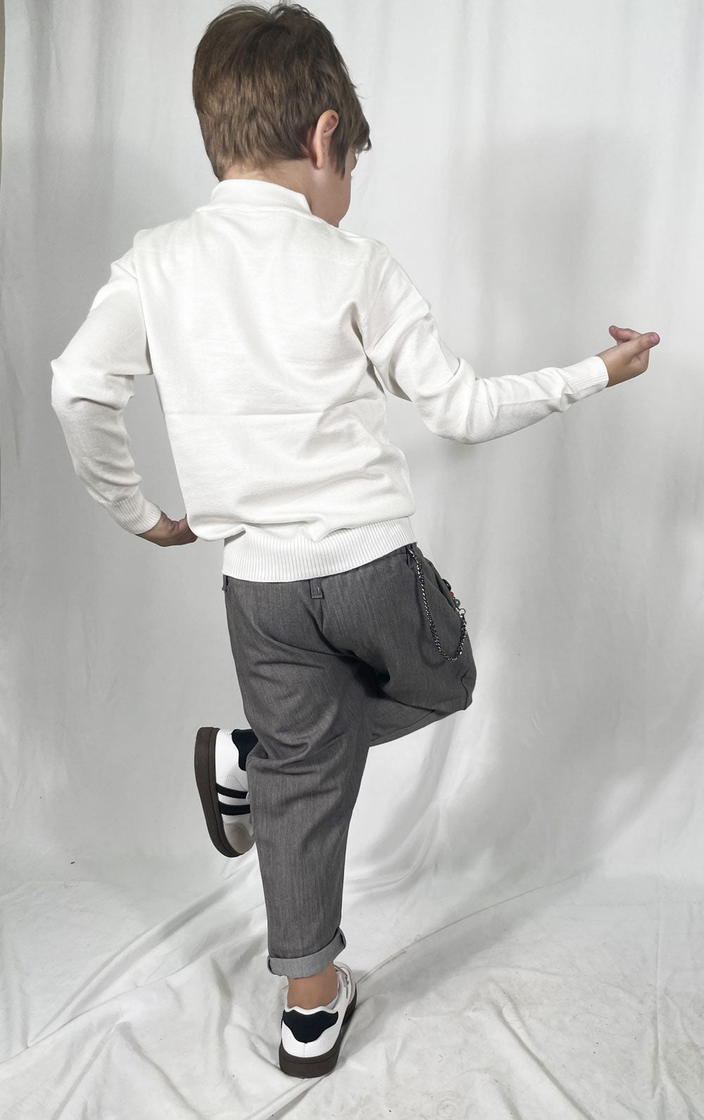 Just West Children's Trousers Grey Removable Chain