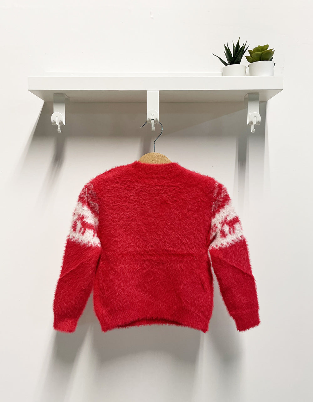 Red Reindeer Christmas Baby Sweater