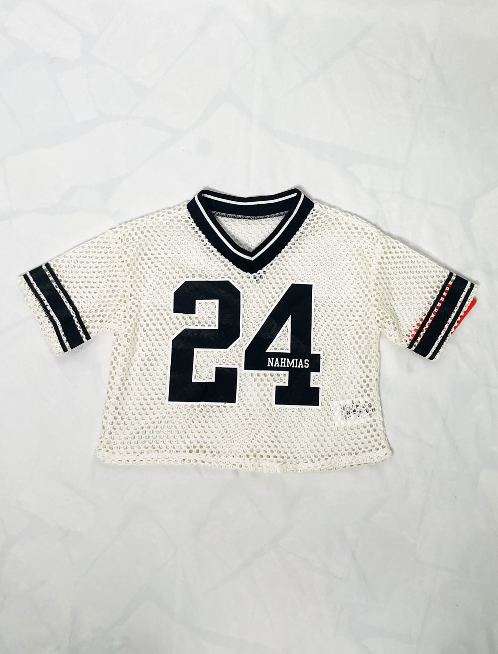 Newborn College T-shirt Cream Mesh