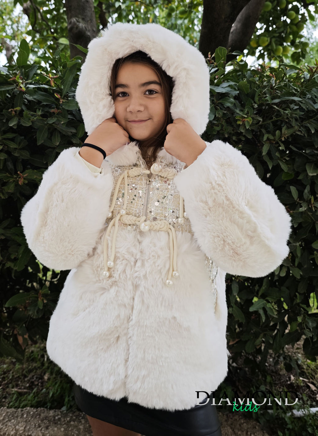 Ecopelliccia Bambina Maxi bianca