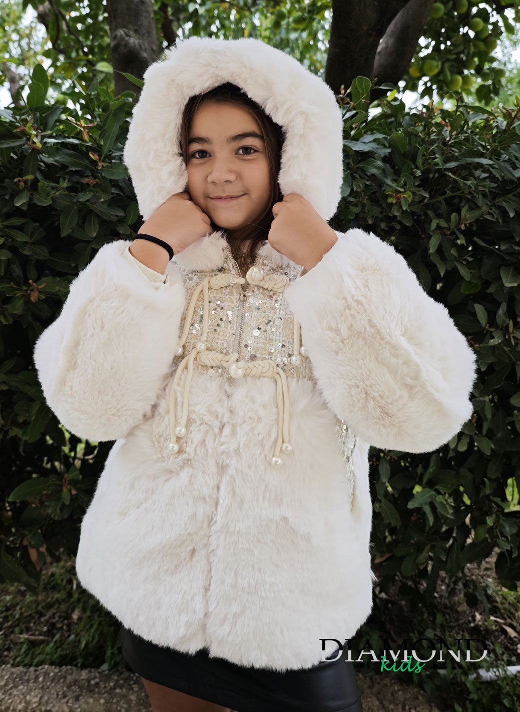 Ecopelliccia Bambina Maxi bianca