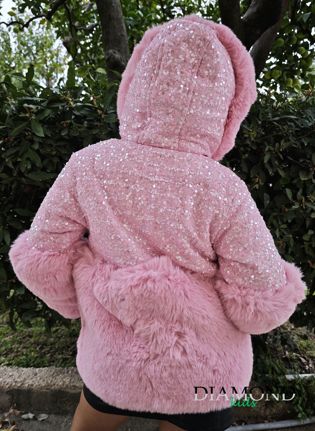 Ecopelliccia Bambina Maxi rosa