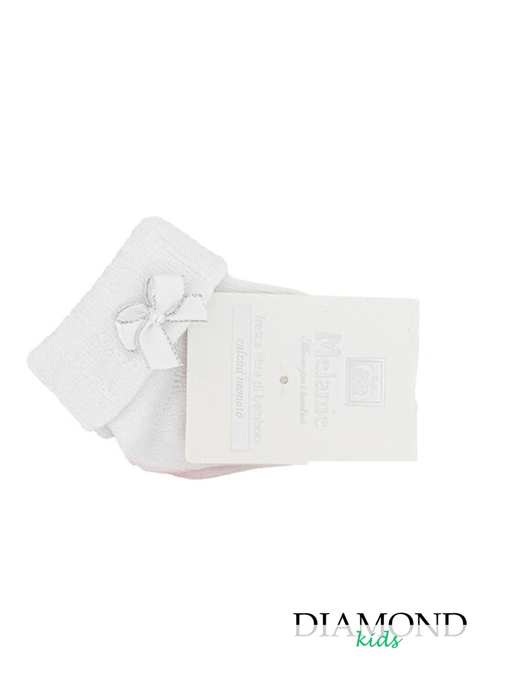 Calzino Neonata Melanie Fiocchetto bianco