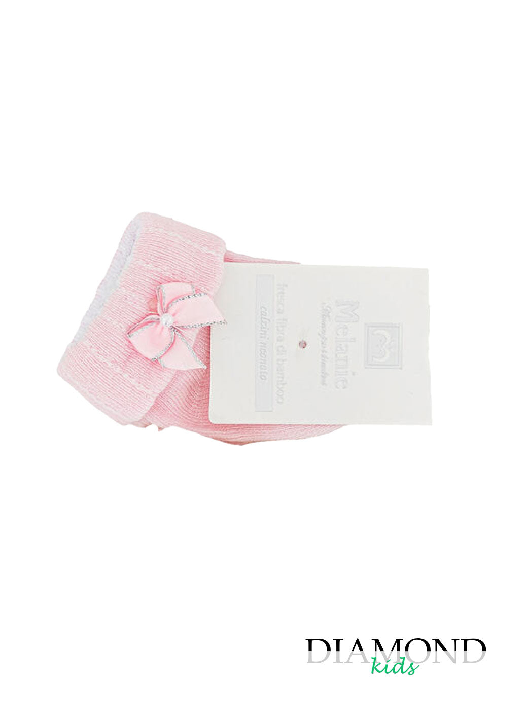 Calzino Neonata Melanie Fiocchetto rosa