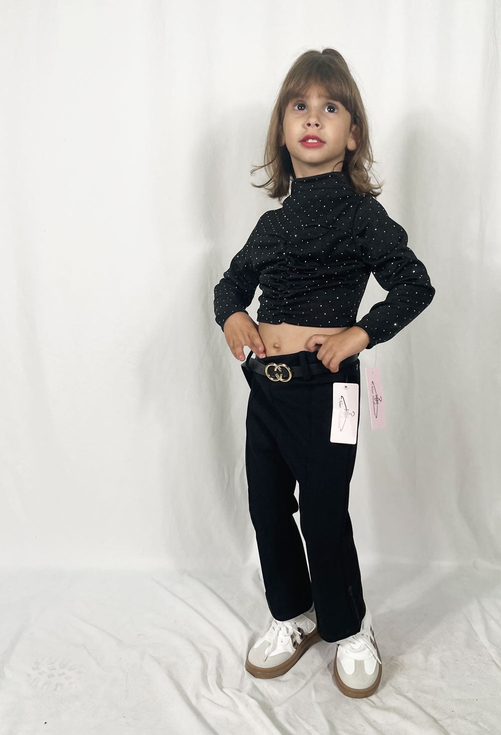 Classic black trousers with belt