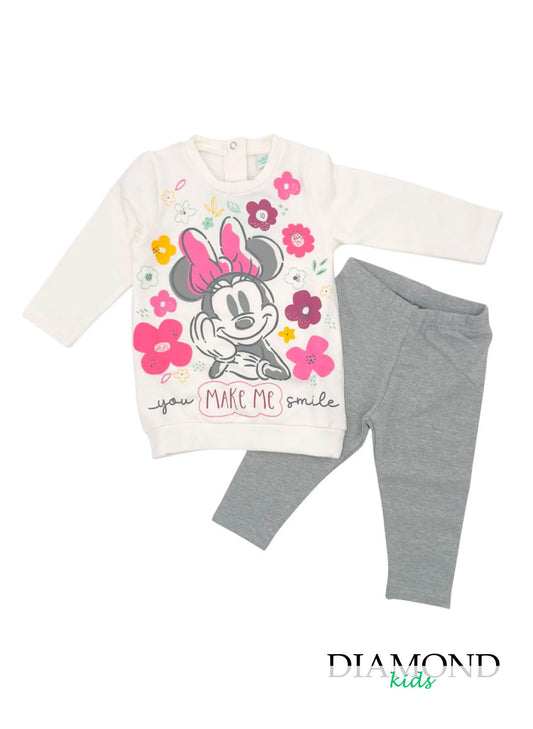 Completo Neonata Disney Minnie panna