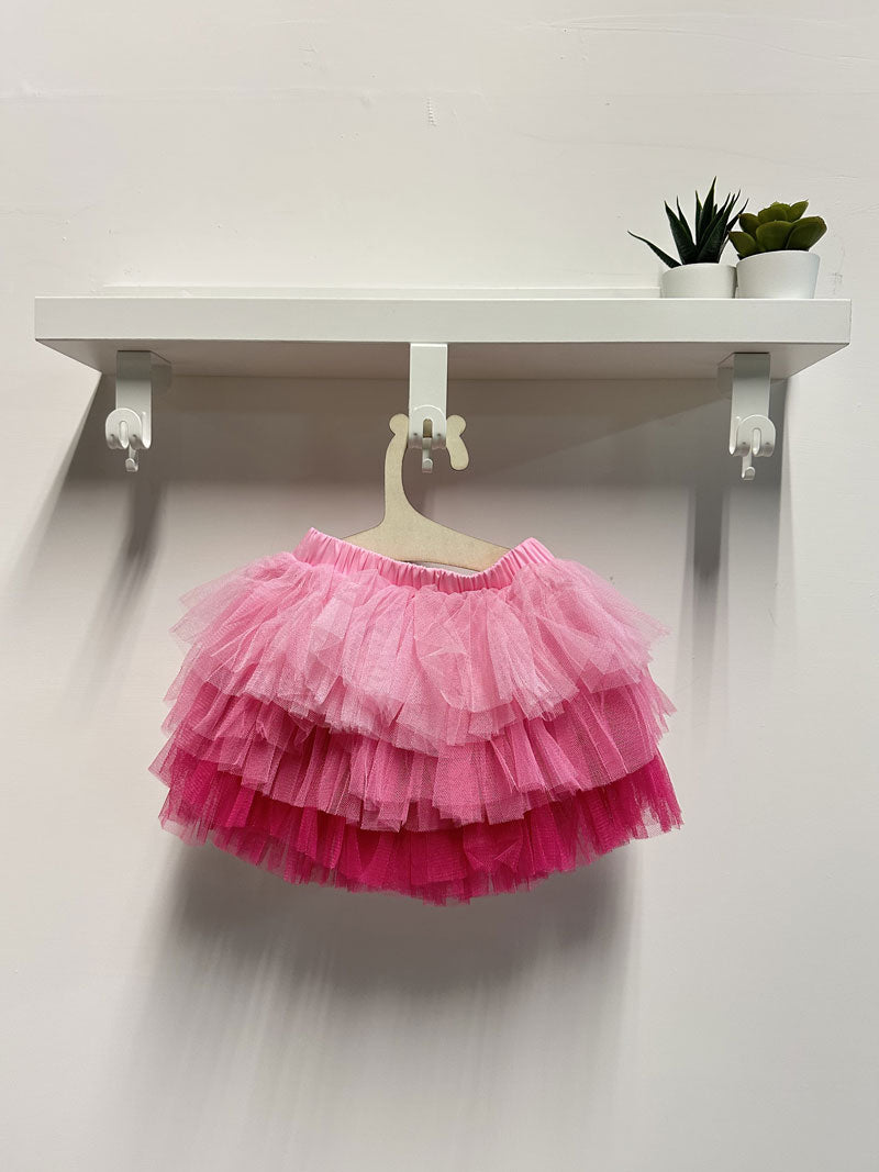 Completo Neonata Tulle multicolor bianca