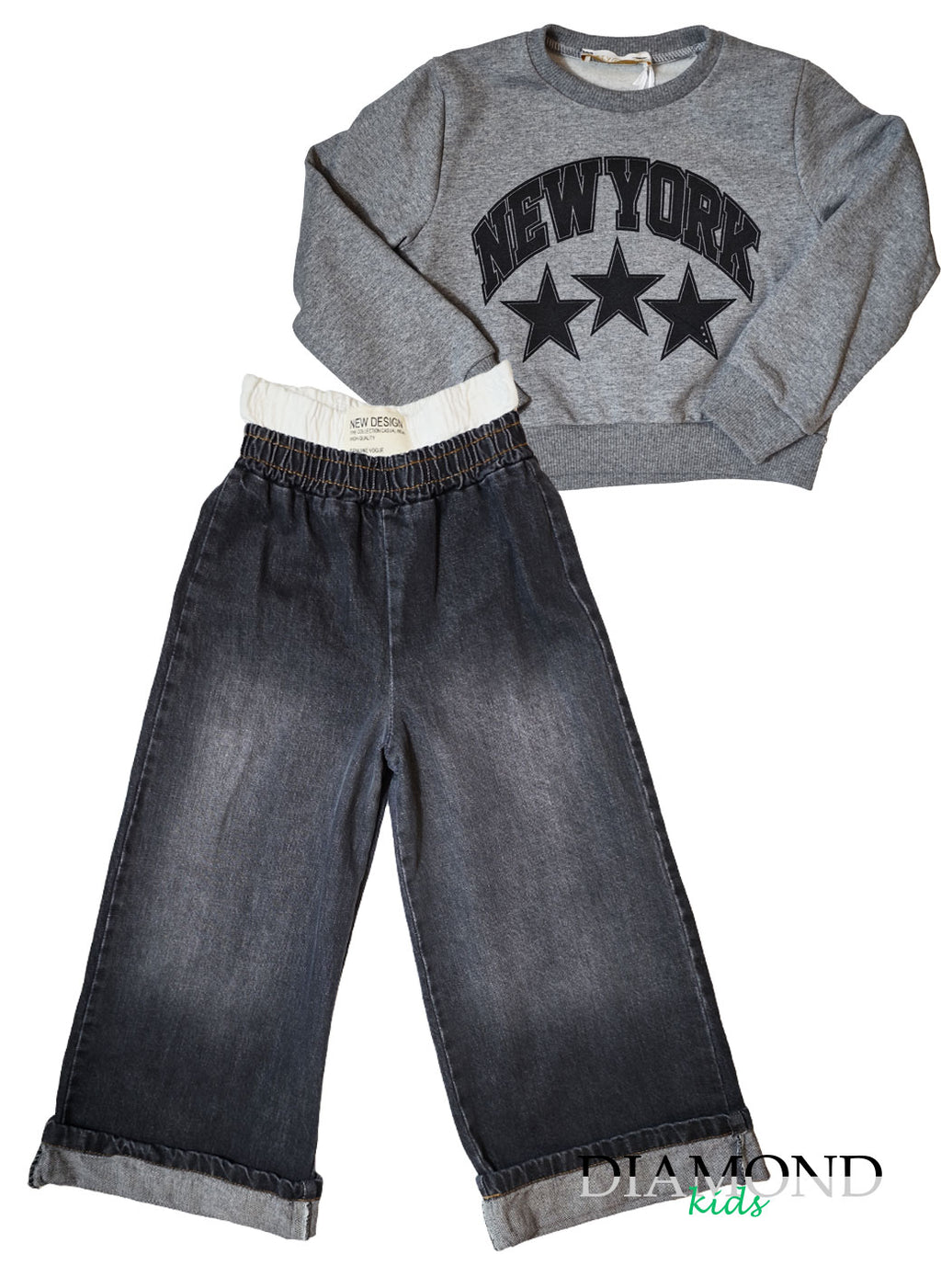 Completo Bambina New York  street grigia