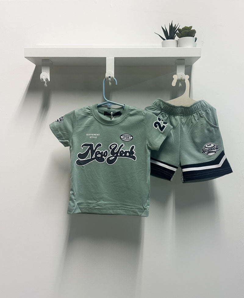 Completo Bambino New York salvia