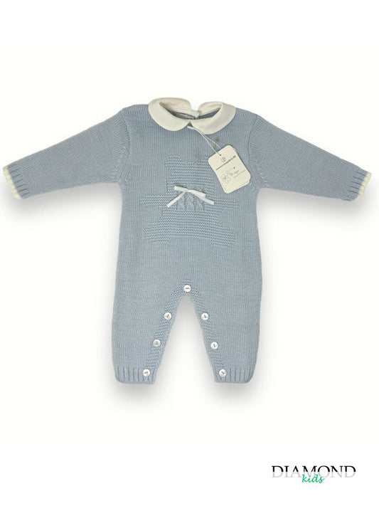 Tutina Neonato Orsetto Nazareno azzurra