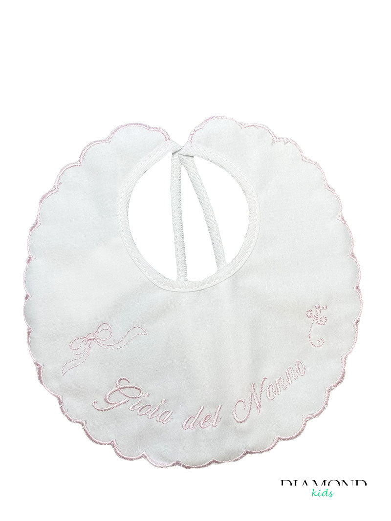 Bavetta Neonato Gioia del nonno rosa