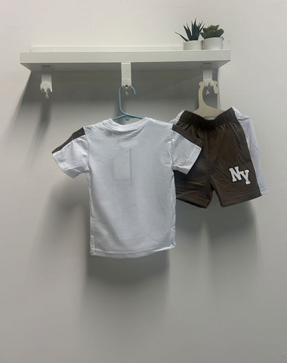 Completo Bambino NY  bianco beige