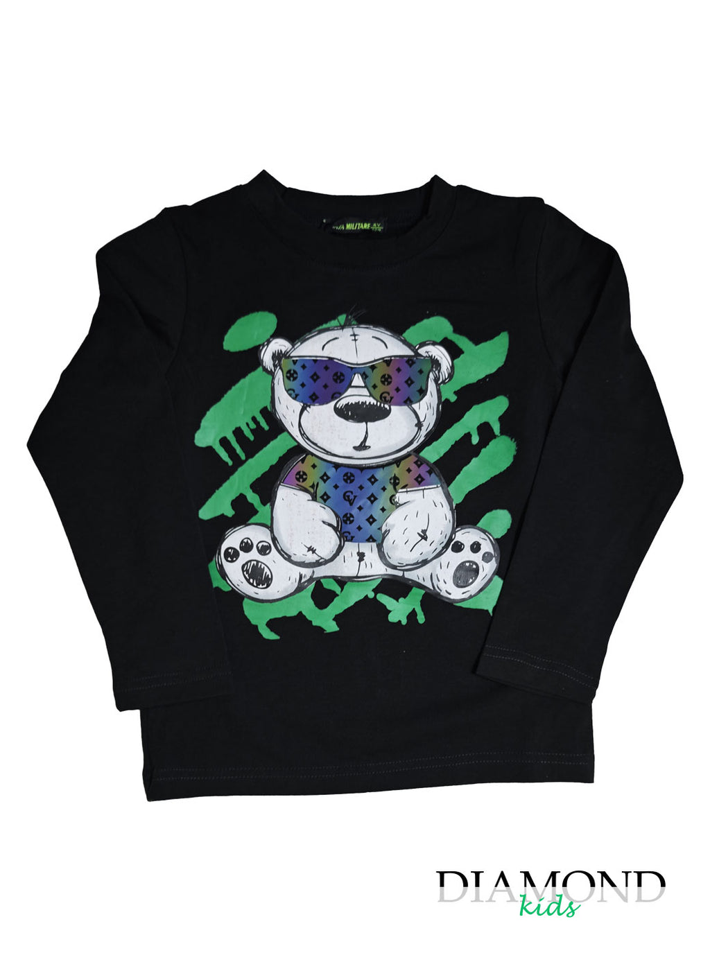 T-shirt Bambino Flash nera