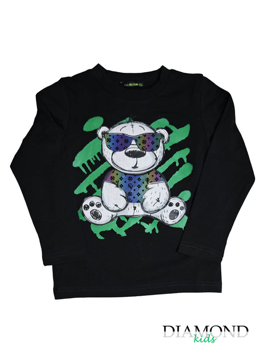 T-shirt Bambino Flash nera