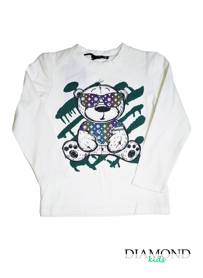 T-shirt Bambino Flash bianca