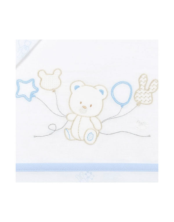 Set lenzuola culla Mio piccolo Palloncini azzurro