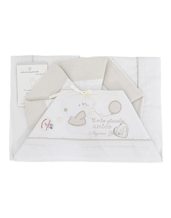 Set lenzuola lettino Piccolo amico beige