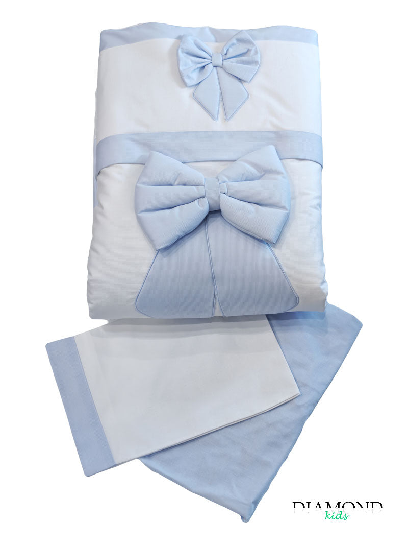 Set Culla Neonato Ornella Fiocco celeste