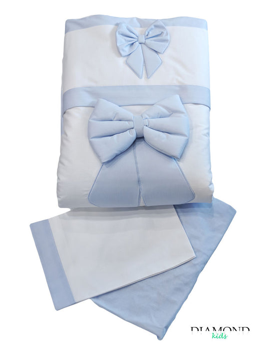 Set Culla Neonato Ornella Fiocco celeste