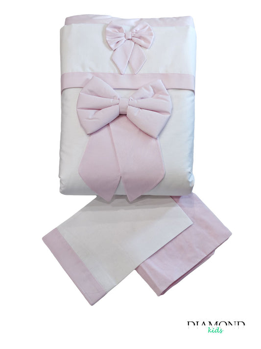 Set Culla Neonato Ornella Fiocco rosa