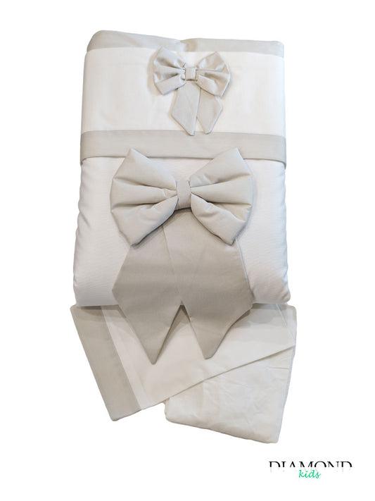 Set Culla Neonato Ornella Fiocco tortora