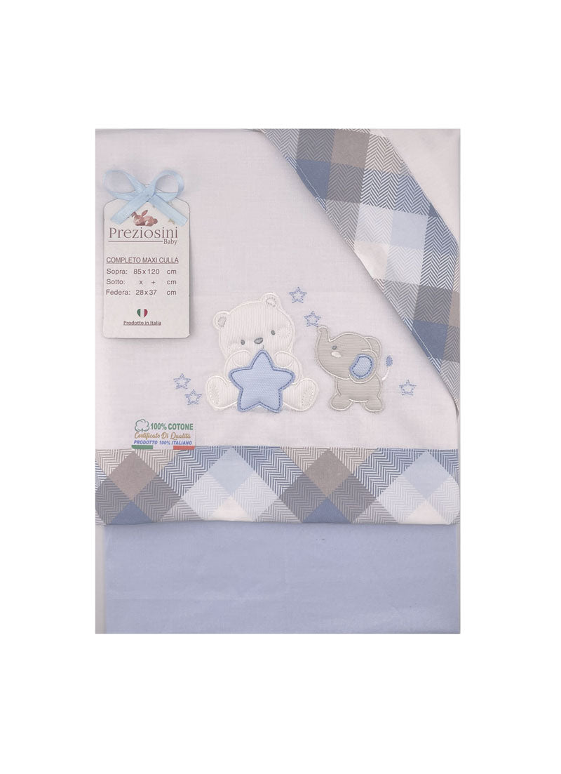 Set lenzuola maxi culla Preziosini orsetti azzurro